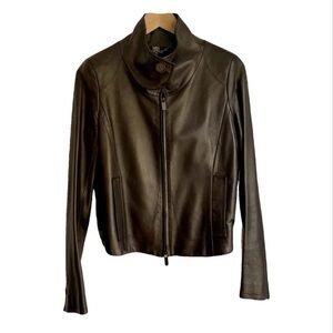 Celine Dark Brown Leather Jacket
